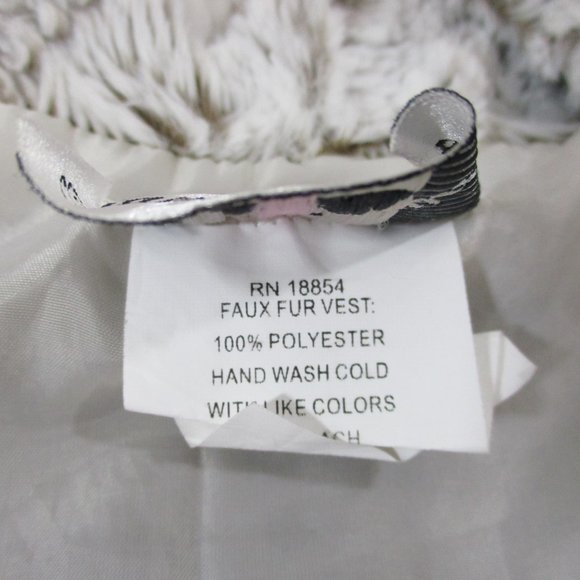 Rare Editions Big Girls Cropped Faux Fur Open Vest - Picture 8 of 8